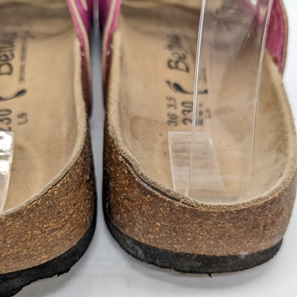 Betula by Birkenstock pink strappy leather slip on 36 5/5.5 - Picture 9 of 12